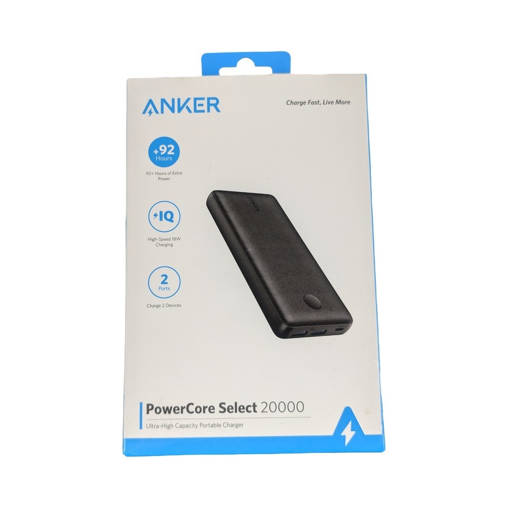 Qq2U Anker PowerCore Select 20000 mAh Power Bank Dual USB Fast Portable Charger